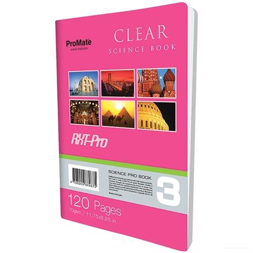 SCIENCE BOOK - 120 PGS CLEAR PRO