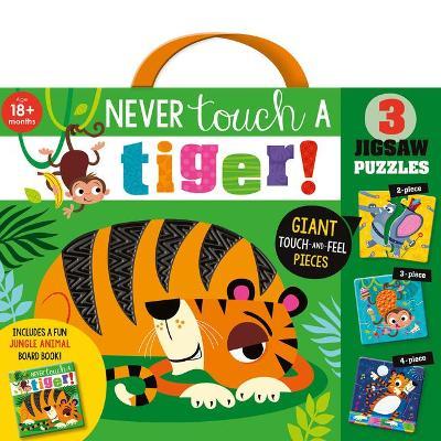 NEVER TOUCH A TIGER - BOOK AND PUZZLES