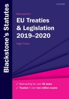 Blackstone's EU Treaties & Legislation 2019-2020