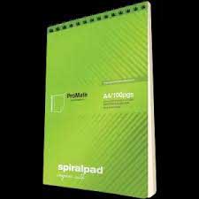 NOTE BOOK - A4 SPIRAL SHORT 100PGS PRO