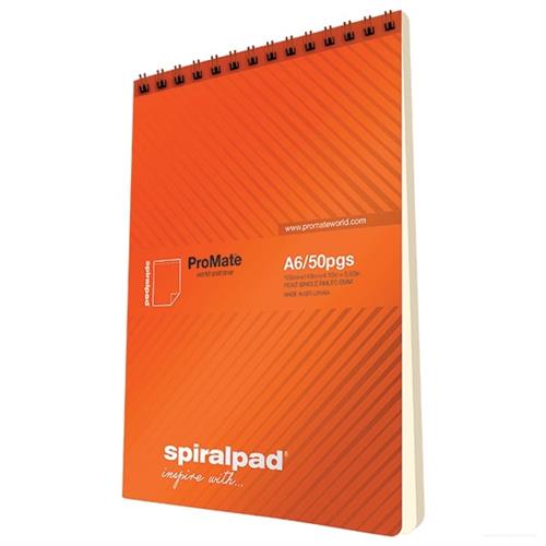 NOTE BOOK - A6 SPIRAL SHORT 50PGS PRO