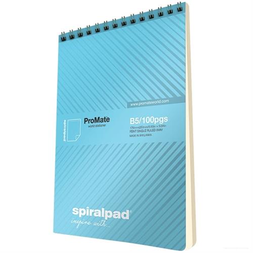 NOTE BOOK - B5 SPIRAL SHORT 100PGS PRO