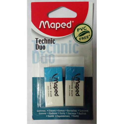 ERASER - TECHNIC DUO X2 BLISTER PACK