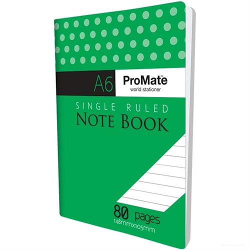 NOTE BOOK - A6 80 PG SINGLE RULE