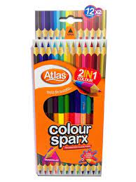 PENCIL - ATLAS 12 COLOUR 2 IN 1 SPARX