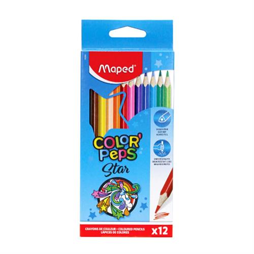 PENCIL - COLOUR PENCILS COLOR PEPS X12 (MAPED)