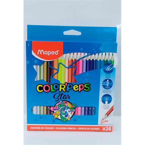 PENCIL - MAPED 24 COLOUR PEPS