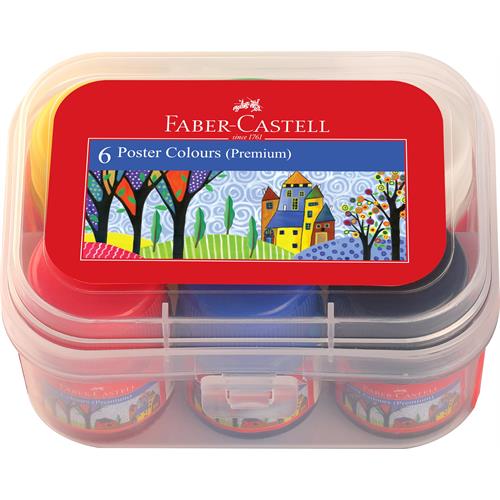 POSTER COLOUR - FABER CASTELL SET OF 6 TIN