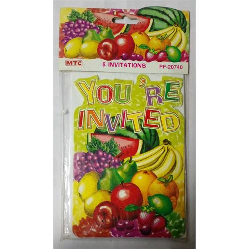 PARTY INVITAION PACK - PF-20740 - FRUITS