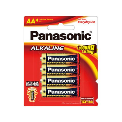 Panasonic Alkaline AA Battery 4 PCS