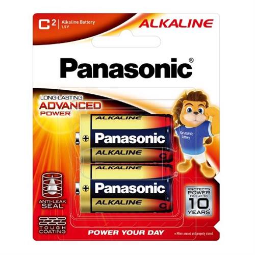 Panasonic Alkaline C-Size Battery 2 PCS