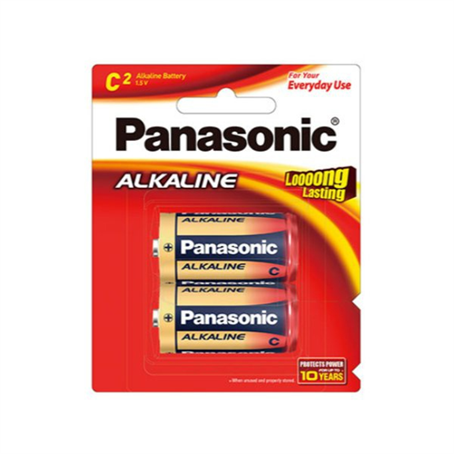 Panasonic Alkaline C-Size Battery 2 PCS