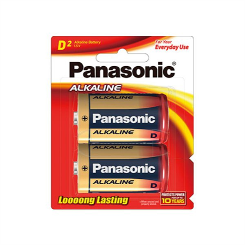 Panasonic Alkaline D-Size Battery 2 PCS