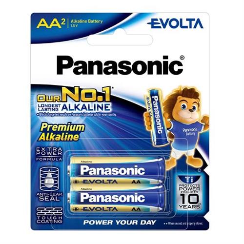 Panasonic Evolta Premium Alkaline AA Battery 2 PCS