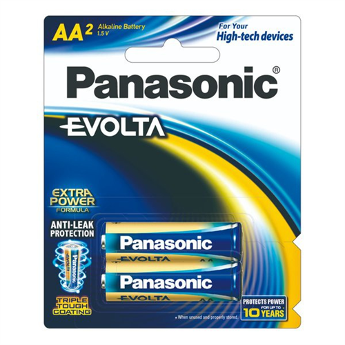 Panasonic Evolta Premium Alkaline AA Battery 2 PCS