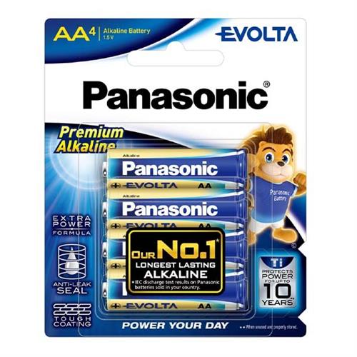 Panasonic Evolta Premium Alkaline AA Battery 4 PCS