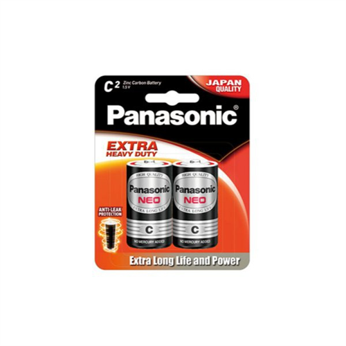 Panasonic Neo Manganese C-Size Battery 2 PCS