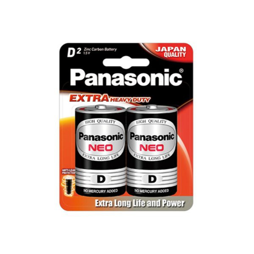 Panasonic Neo Manganese D-Size Battery 2 PCS