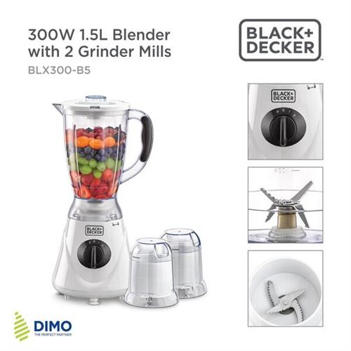 300W 1.5L Blender with 2 Grinder Mills