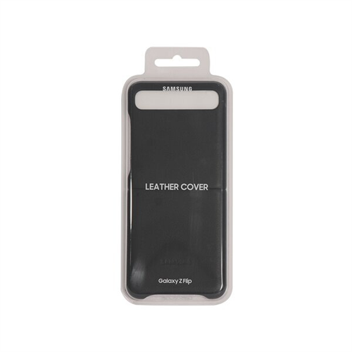 Samsung Z Flip Leather Cover Black