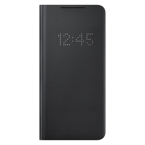 Samsung S21+ LED Flip Cover Black Color