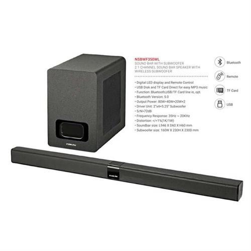 NIKAI 2.1 SOUND BAR WITH SUBWOOFER