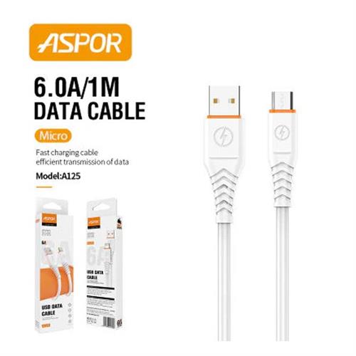 Aspor A125 Micro 1M Cable White