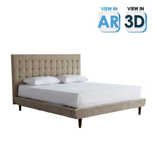 Kings Uphostrey Bed With Leg (75" x 72")