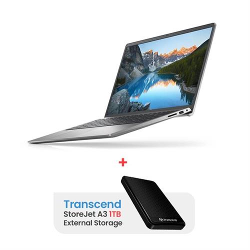 Dell Inspiron 15 3511 i3 11th Gen - 4GB RAM - 256 SSD (Silver) + Transcend StoreJet A3 1TB External Storage