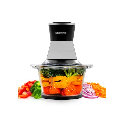 Geepas 2L Multi Chopper With Garlic Peeler 2 Speed with 4Pcs Stainless Steel GMC42021
