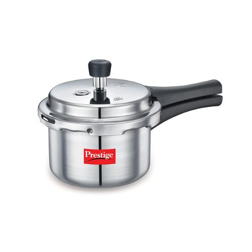 Prestige 5.5 Liter Popular Virgin Aluminium Precision Weight Valve Pressure Cooker, (Silver)