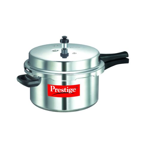 Prestige 7.5 Liter Popular Virgin Aluminium Precision Weight Valve Pressure Cooker, (Silver)