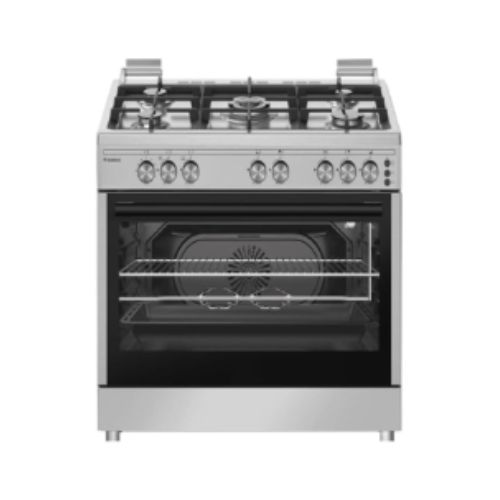 VENUS Cooker VC9065GSX 9060 cm 5 Gas Burner Stain Steel Full Safety with Fan Cast Iron