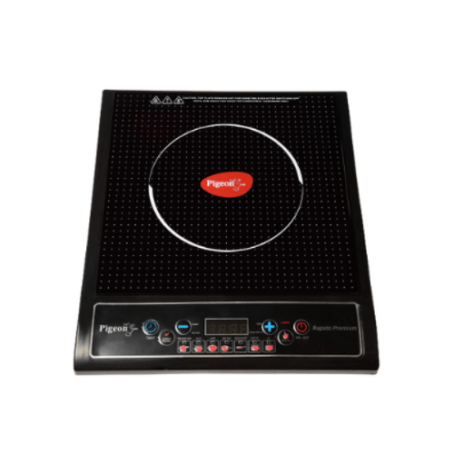 Pigeon Rapido Premium Induction Cooktop (Black, Push Button)