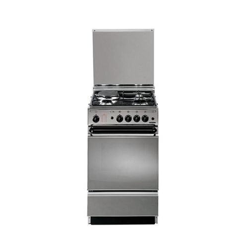 ELBA N55X340 3 Gas Burner +1 Electricplate Cooker with Electric Oven 50cm Stainless Steel Design