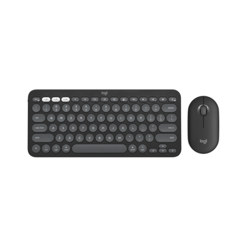 Logitech Pebble 2 Combo (Black) Pebble Keys 2 Bluetooth Keyboard K380S (Black) & Pebble Bluetooth Mouse 2 M350S (Black)