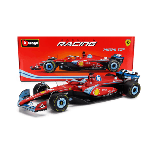 Bburago 1/18 F1 Model Car SF-24 Team Scuderia Ferrari #16 3rd MIAMI GP 2024 CHARLES LECLERC 18-16815-L-MIAMI