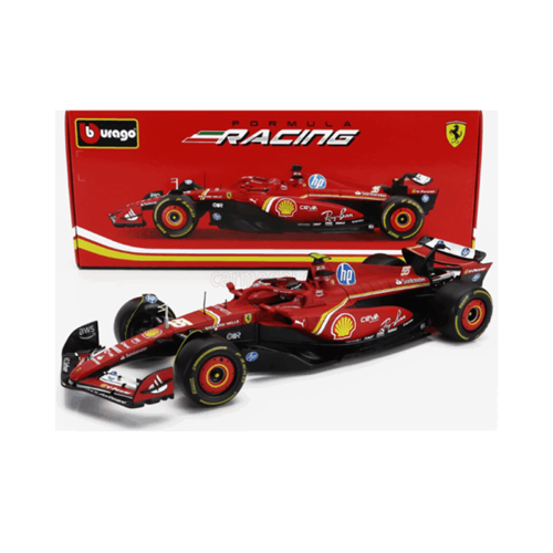 Bburago 1/18 F1 Model Car SF-24 Team Scuderia Ferrari #55 Season 2024 Carlos Sainz jr. 18-16815-S