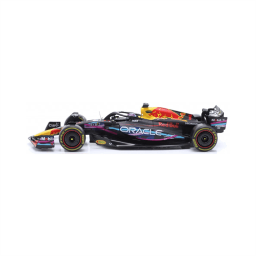 Bburago 1:24 F1 Model Car Red Bull RB19 2023 #1 MAX VERSTAPPEN With Pilot USA GP