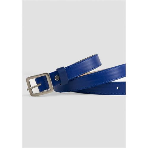 MATT BLUE 1 IN SILVER SQUARE BUCKLE BELT