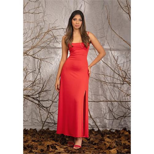 CALLIOPE STRAPE DRESS WITH HIGH SLIT