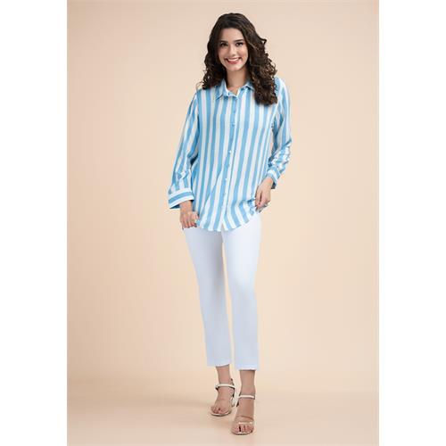 HANAH STRIPE LONG SLEEVE BLOUSE