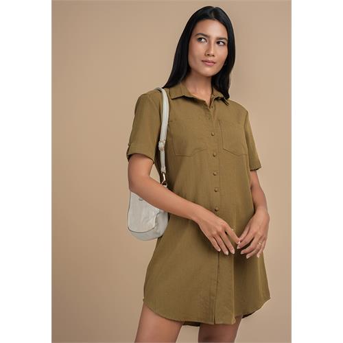 LIYONNY KHAKI GREEN DRESS