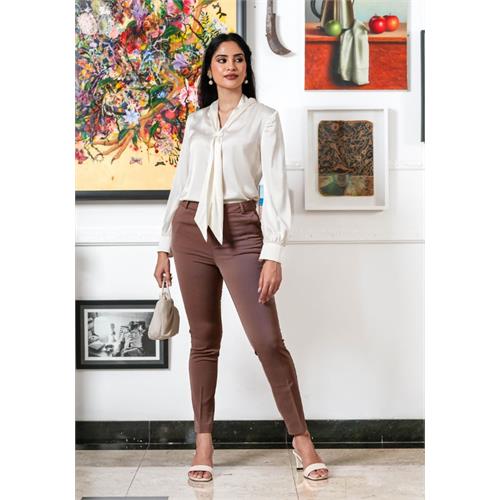 NEVA LIGHT BROWN OFFICE PANT