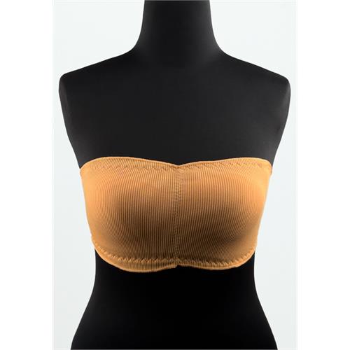 STRAPLESS ORANGE TUBE BRA