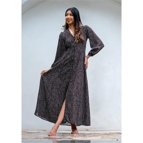 ADLIEDH BLACK PRINTED DRESS