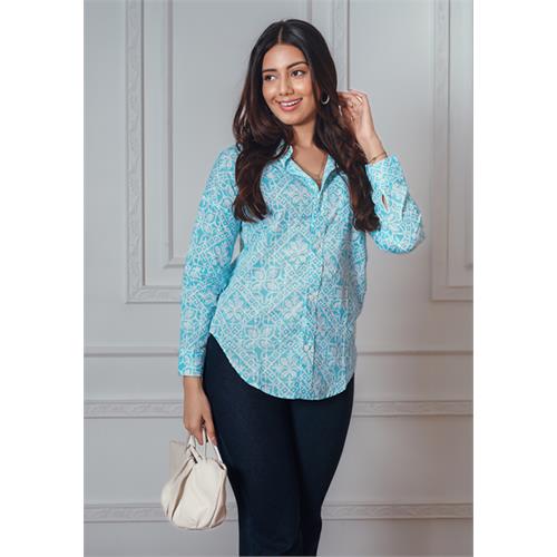 ANIKA LIGHT BLUE BLOUSE