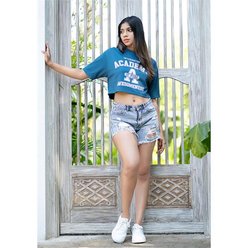 AWESOMNESS BLUE MIX BAGGY TEE