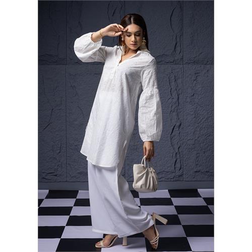 AYARA WHITE KURTHA
