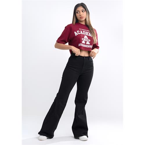 BOOT CUT BLACK CASUAL DENIM PANT